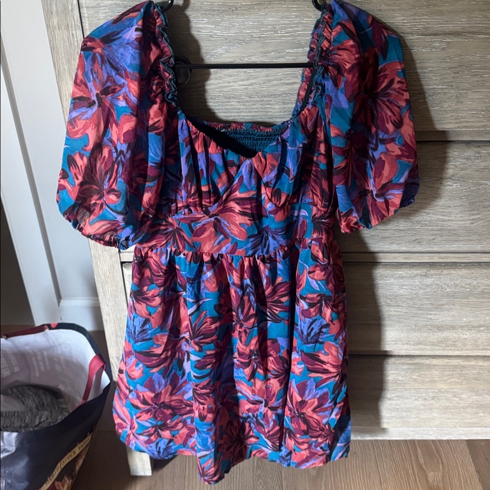 Floral Puff Sleeve Dress